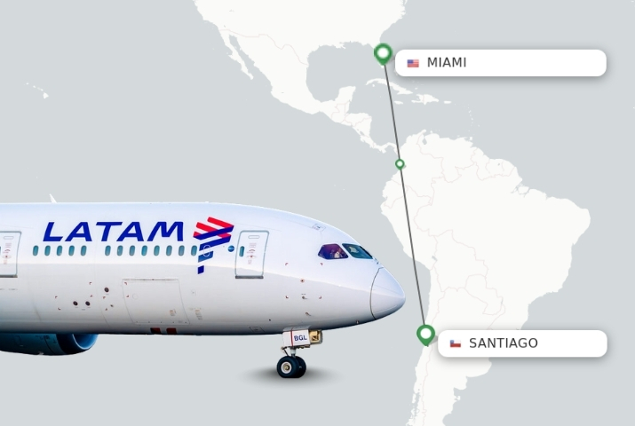 ¿Cómo puedo reservar un vuelo de LATAM Airlines desde Santiago a Miami?
