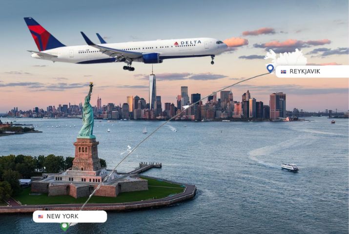 How to Book Delta Air Lines Flight From New York to Reykjavik